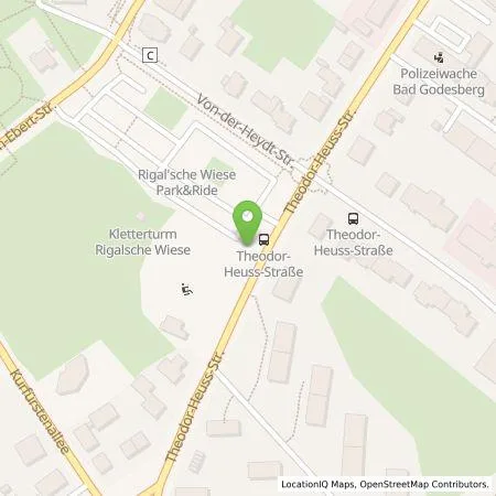 Standortübersicht der Tankstelle Energie- und Wasserversorgung Bonn/Rhein-Sieg GmbH in 53177 Bonn