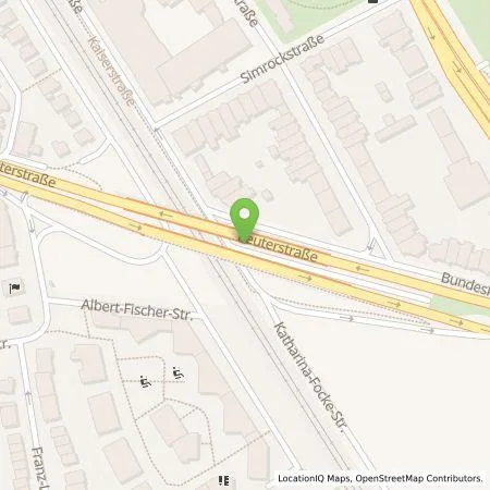 Standortübersicht der Tankstelle Energie- und Wasserversorgung Bonn/Rhein-Sieg GmbH in 53113 Bonn