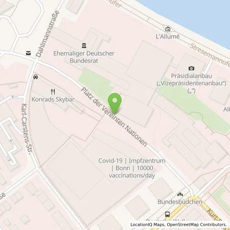 Standortübersicht der Tankstelle Energie- und Wasserversorgung Bonn/Rhein-Sieg GmbH in 53113 Bonn