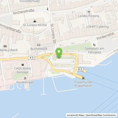 Standortübersicht der Tankstelle Stadtwerke Lübeck Energie GmbH in 23570 Lübeck