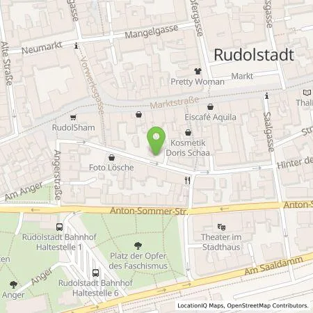 Standortübersicht der Tankstelle Energieversorgung Rudolstadt Gmb in 07407 Rudolstadt