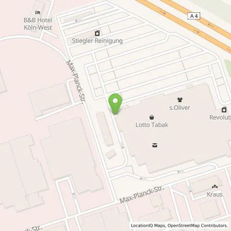 Standortübersicht der Tankstelle amperio GmbH in 50858 Köln