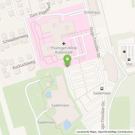 Standortübersicht der Tankstelle Energieversorgung Rudolstadt Gmb in 07407 Rudolstadt