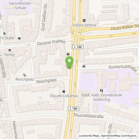 Standortübersicht der Tankstelle TankE GmbH in 50679 Köln