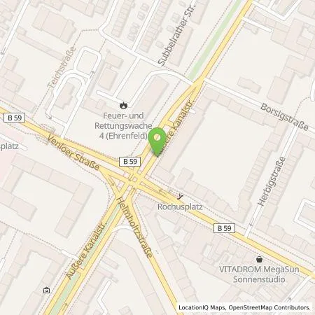 Standortübersicht der Tankstelle TankE GmbH in 50827 Köln