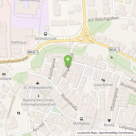 Standortübersicht der Tankstelle Stadtwerke Weißenburg GmbH in 91781 Weißenburg i.Bay.