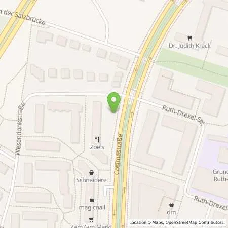 Standortübersicht der Tankstelle SWM Versorgungs GmbH in 81929 München