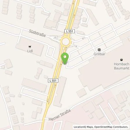 Standortübersicht der Tankstelle Pfalzwerke AG in 44625 Herne