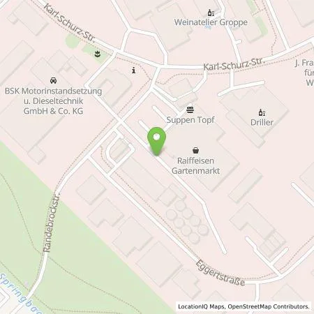 Standortübersicht der Tankstelle Raiffeisen Westfalen Mitte eG in 33100 Paderborn