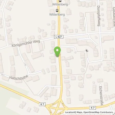 Standortübersicht der Tankstelle Stadtwerke Solingen GmbH in 42657 Solingen