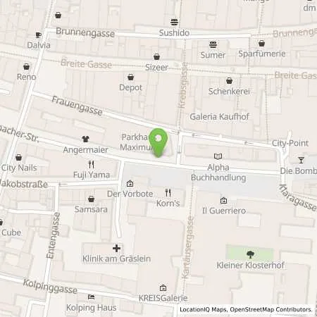 Standortübersicht der Tankstelle N-ERGIE Aktiengesellschaft in 90402 Nürnberg