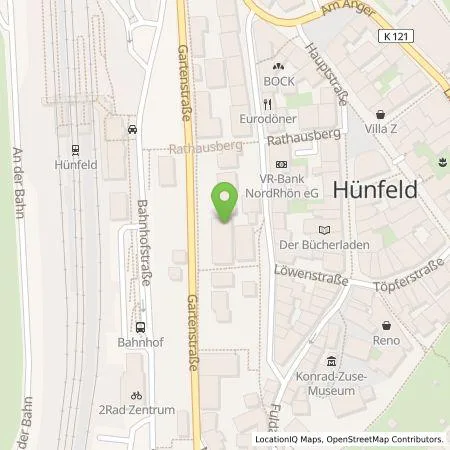 Standortübersicht der Tankstelle RhönEnergie Fulda GmbH in 36088 Hünfeld