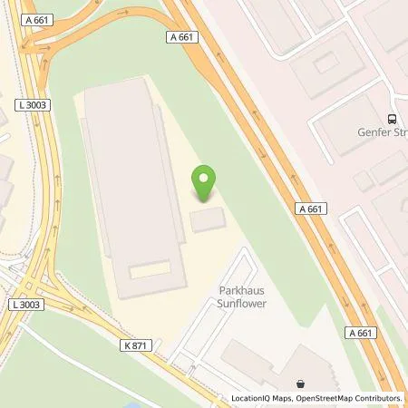 Standortübersicht der Tankstelle RhönEnergie Fulda GmbH in 60437 Frankfurt am Main