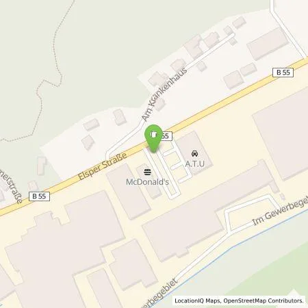 Standortübersicht der Tankstelle EWE Go GmbH in 57368 Lennestadt