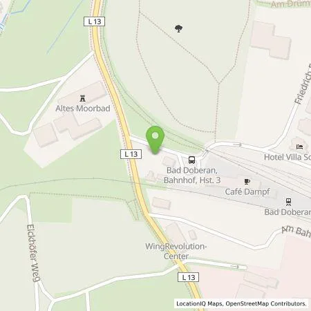 Standortübersicht der Tankstelle Mecklenburgische Bäderbahn Molli GmbH in 18209 Bad Doberan