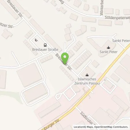 Standortübersicht der Tankstelle Energie Südbayern GmbH in 94036 Passau