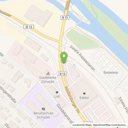 Standortübersicht der Tankstelle EWE Go GmbH in 85072 Eichstätt