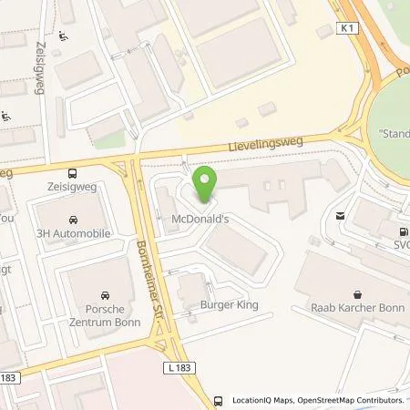 Standortübersicht der Tankstelle EWE Go GmbH in 53119 Bonn