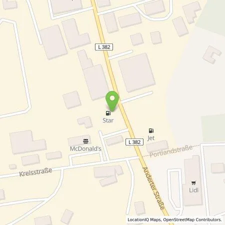 Standortübersicht der Tankstelle EWE Go GmbH in 30629 Hannover