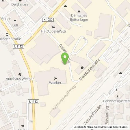 Standortübersicht der Tankstelle Autohaus Weeber GmbH in 71263 Weil der Stadt