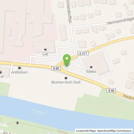 Standortübersicht der Tankstelle TEAG Mobil GmbH in 34346 Hann. Münden