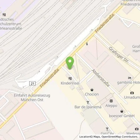 Standortübersicht der Tankstelle Parkwerk GmbH in 81671 München