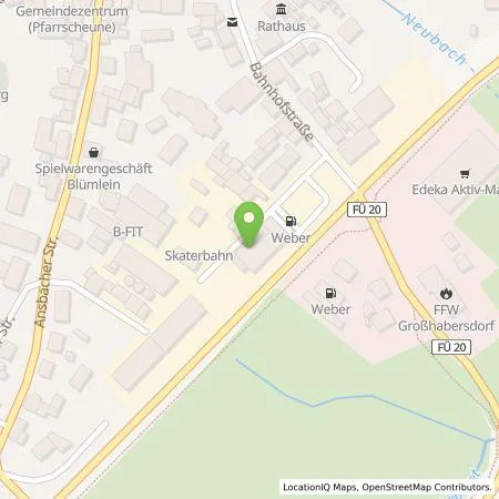 Standortübersicht der Tankstelle Fahrzeug+Tankstelle Weber, Inh. Dieter Weber in 90613 Großhabersdorf