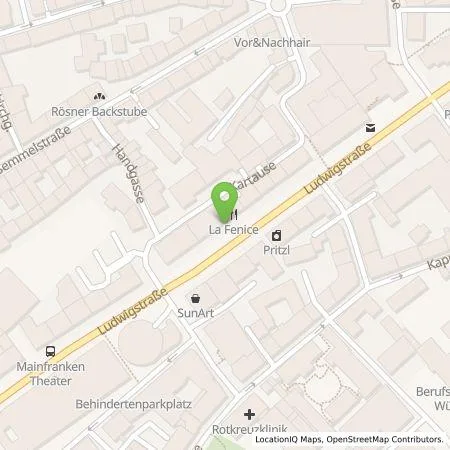 Standortübersicht der Tankstelle Stadtwerke Würzburg AG in 97070 Würzburg