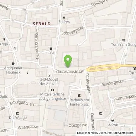 Standortübersicht der Tankstelle N-ERGIE Aktiengesellschaft in 90403 Nürmberg