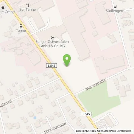 Standortübersicht der Tankstelle Senger NEO GmbH in 32257 Bünde