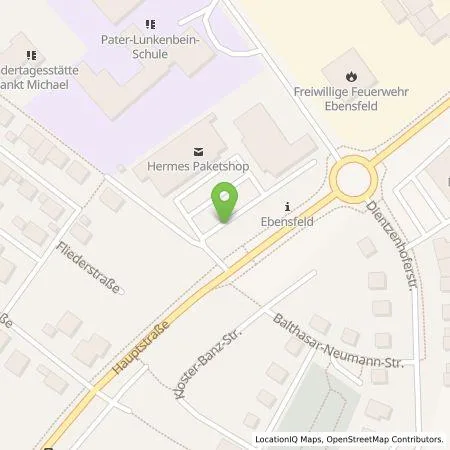 Standortübersicht der Tankstelle EnBW mobility+ AG und Co.KG in 96250 Ebensfeld