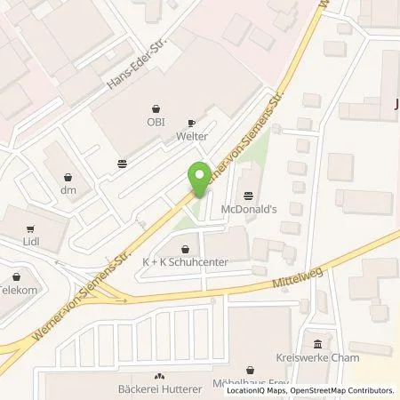 Standortübersicht der Tankstelle EWE Go GmbH in 93413 Cham