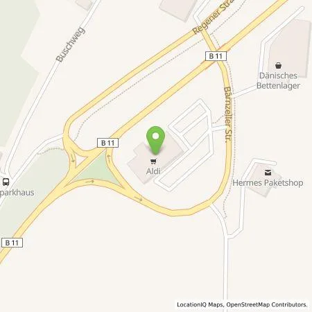 Standortübersicht der Tankstelle ALDI SÜD Immobilienverwaltungs-GmbH & Co. oHG in 94227 Zwiesel