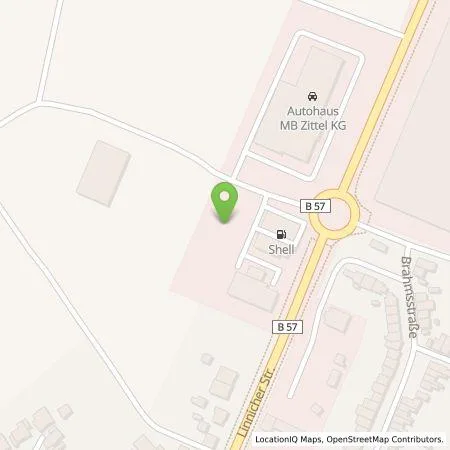 Standortübersicht der Tankstelle Shell Deutschland GmbH in 52477 Alsdorf