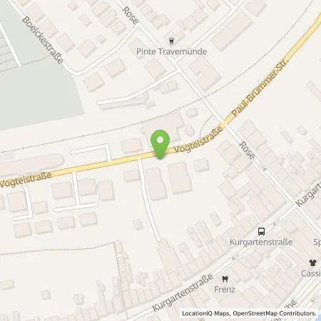 Standortübersicht der Tankstelle Stadtwerke Lübeck Energie GmbH in 23570 Lübeck