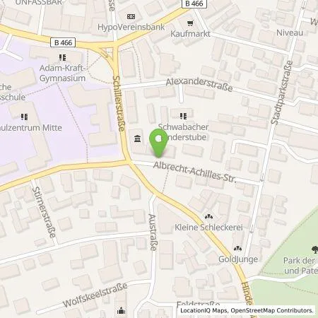 Standortübersicht der Tankstelle Stadtdienste Schwabach GmbH in 91126 Schwabach