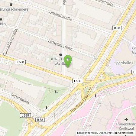 Standortübersicht der Tankstelle eze.network GmbH in 68167 Mannheim