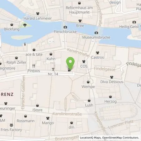 Standortübersicht der Tankstelle Parkhaus Adlerstrasse GmbH in 90403 Nürnberg