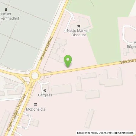 Standortübersicht der Tankstelle Tesla Germany GmbH in 18439 Stralsund