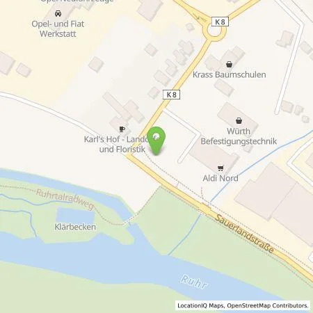 Standortübersicht der Tankstelle ALDI Nord Deutschland Stiftung & Co. KG in 59823 Arnsberg