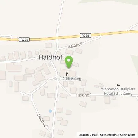 Standortübersicht der Tankstelle Hotel Schlossberg Manuela Hoffmann e.K. in 91322 Gräfenberg