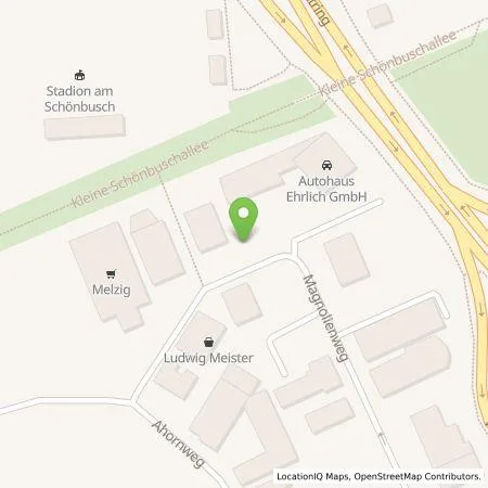 Standortübersicht der Tankstelle Autohaus Ehrlich GmbH in 63741 Aschaffenburg