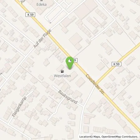 Standortübersicht der Tankstelle Westfalen AG in 48249 Dülmen