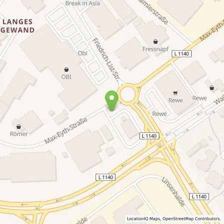 Standortübersicht der Tankstelle EWE Go GmbH in 71364 Winnenden