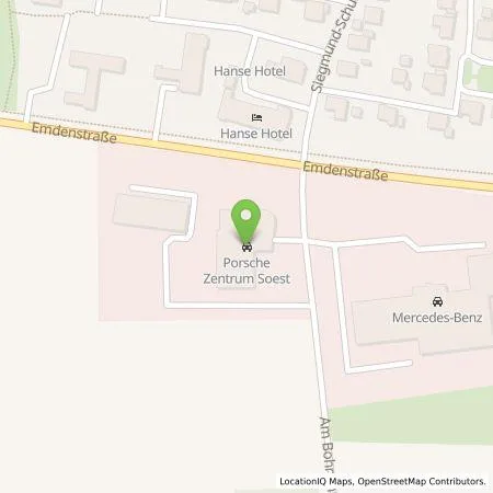 Standortübersicht der Tankstelle Sportwagen Vertriebsgesellschaft Soest in 59494 Soest