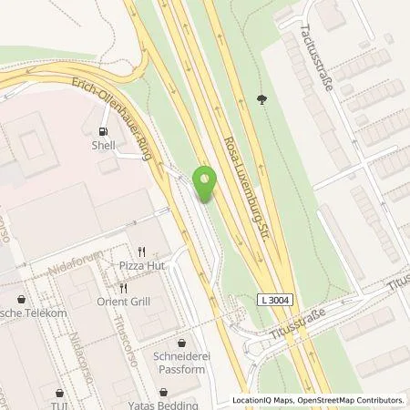 Standortübersicht der Tankstelle E.ON Drive Infrastructure GmbH in 60439 Frankfurt am Main