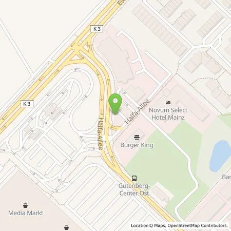 Standortübersicht der Tankstelle EWE Go GmbH in 55128 Mainz