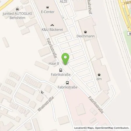 Standortübersicht der Tankstelle EWE Go GmbH in 64625 Bensheim