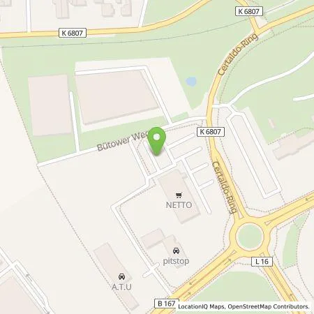 Standortübersicht der Tankstelle Vattenfall Smarter Living GmbH in 16816 Neuruppin