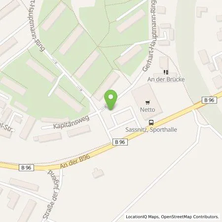 Standortübersicht der Tankstelle Vattenfall Smarter Living GmbH in 18546 Sassnitz